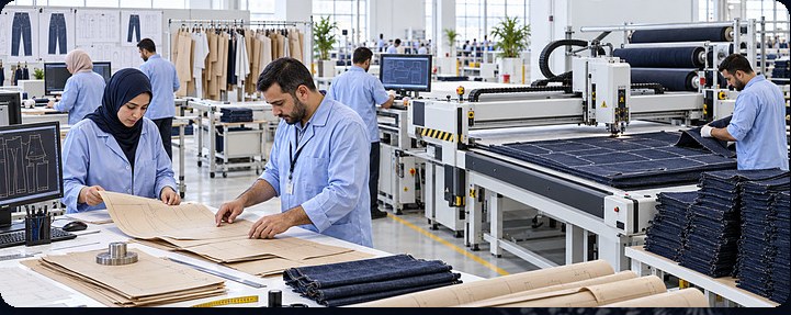 Automatic cutting at Yılteks Egypt